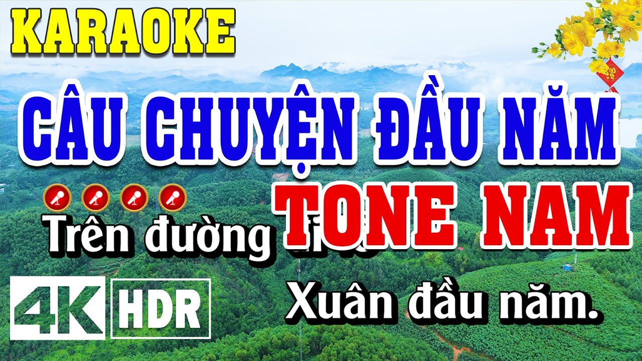Câu Chuyện Đầu Năm Karaoke Tone Nam Beat Chuẩn | Đình Long Karaoke
