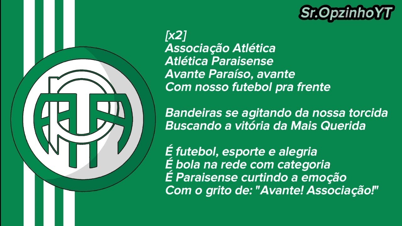 (COMPLETO) Hino da Associação Atlética Paraisense [1989]