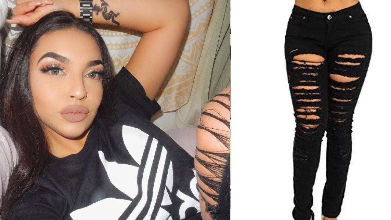 DIY RIPPED JEANS IN LESS THAN A MINUTE!