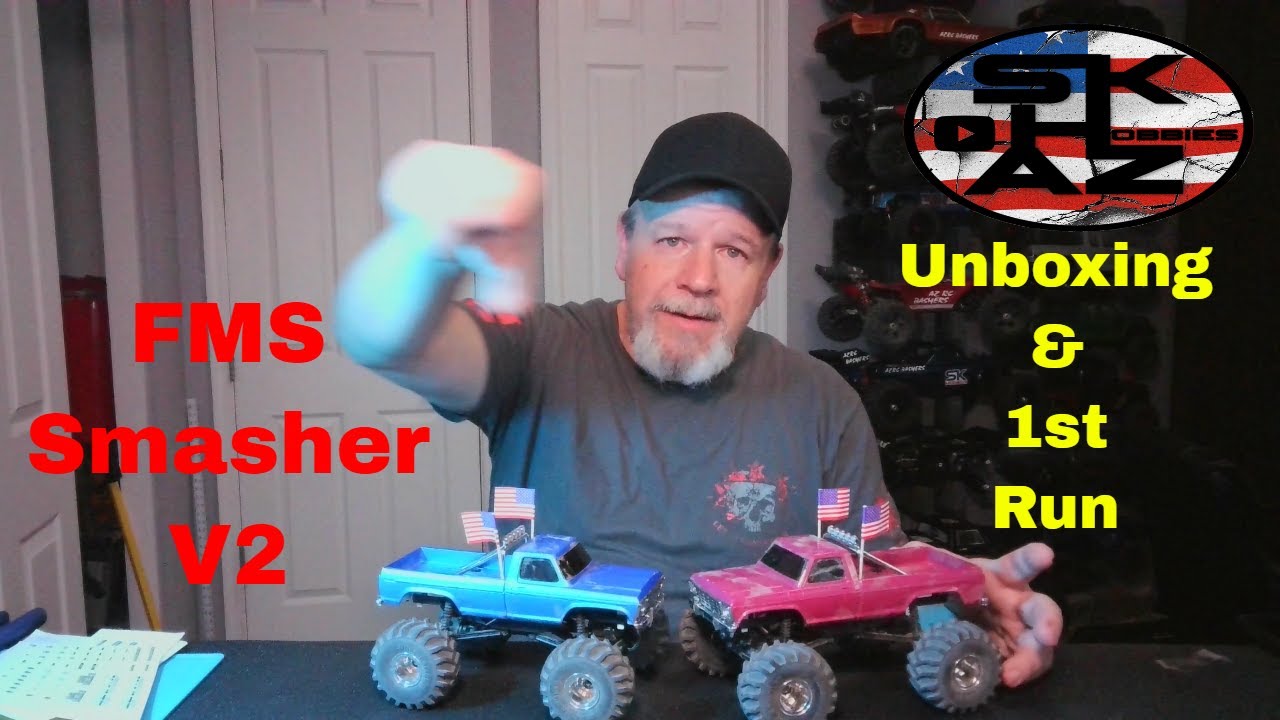FMS FCX24 Smasher V2 Unboxing and 1st Run