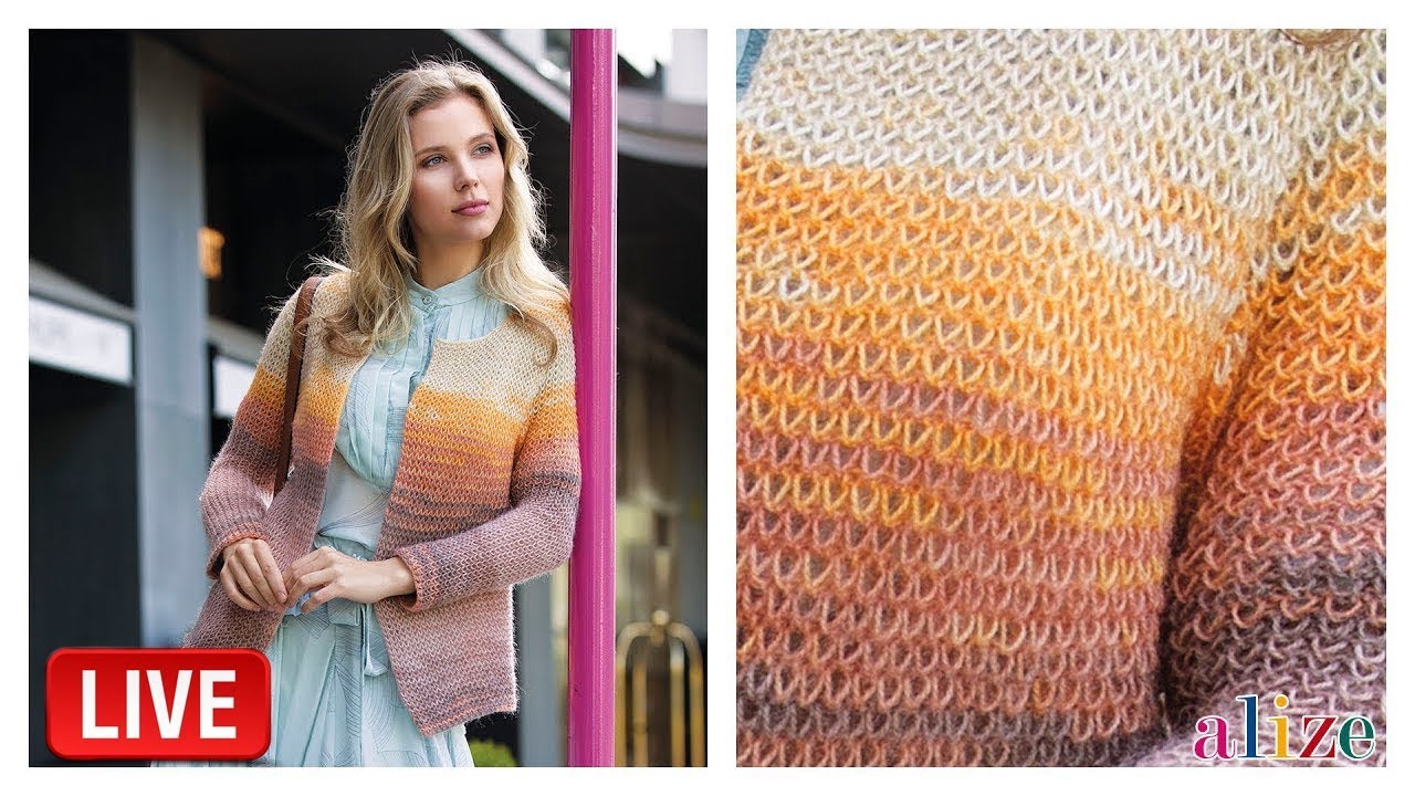 Alize Angora Gold Batik ile Zırh Örgü - Knit- Purl Armor Stitch