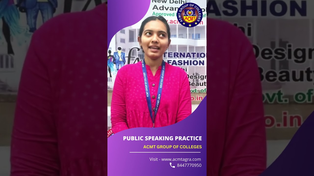 Self-Intro Practice | Public Speaking #ACMT #ACMTGroups #acmtcollege #publicspeaking #reel #viral