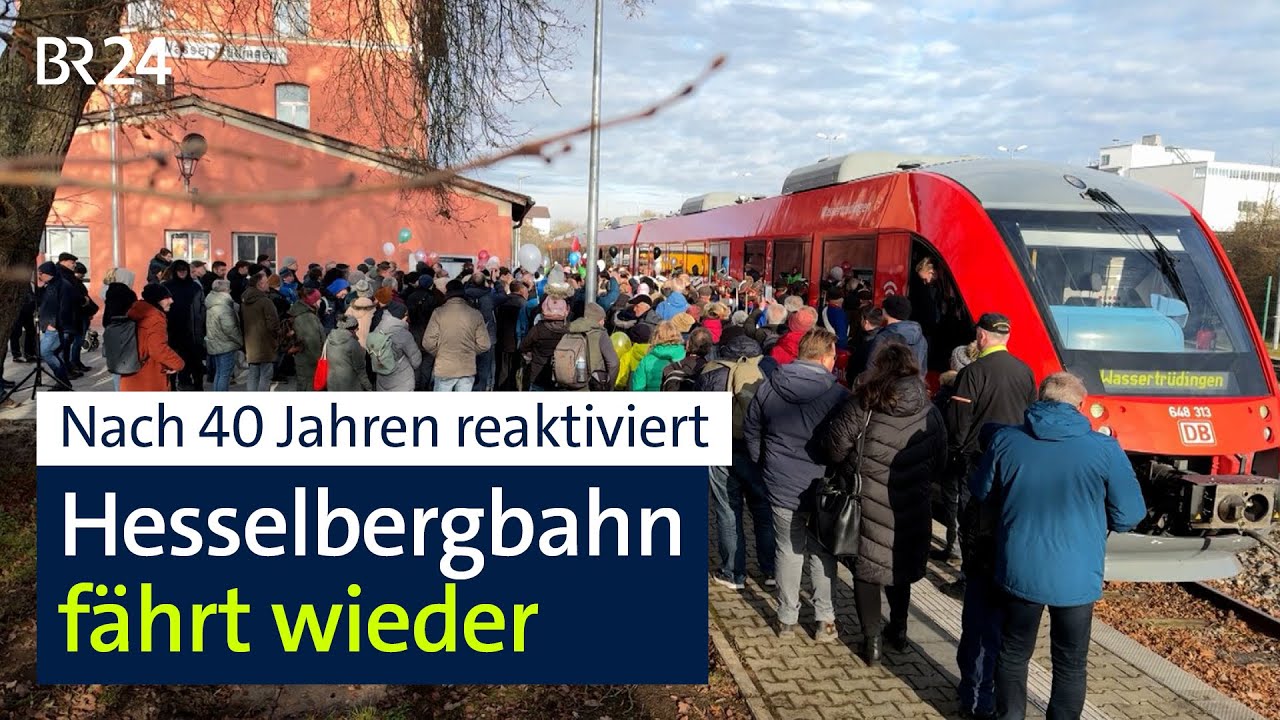 Neue Hesselbergbahn in Betrieb – Zugstrecke war 40 Jahre lang stillgelegt | BR24