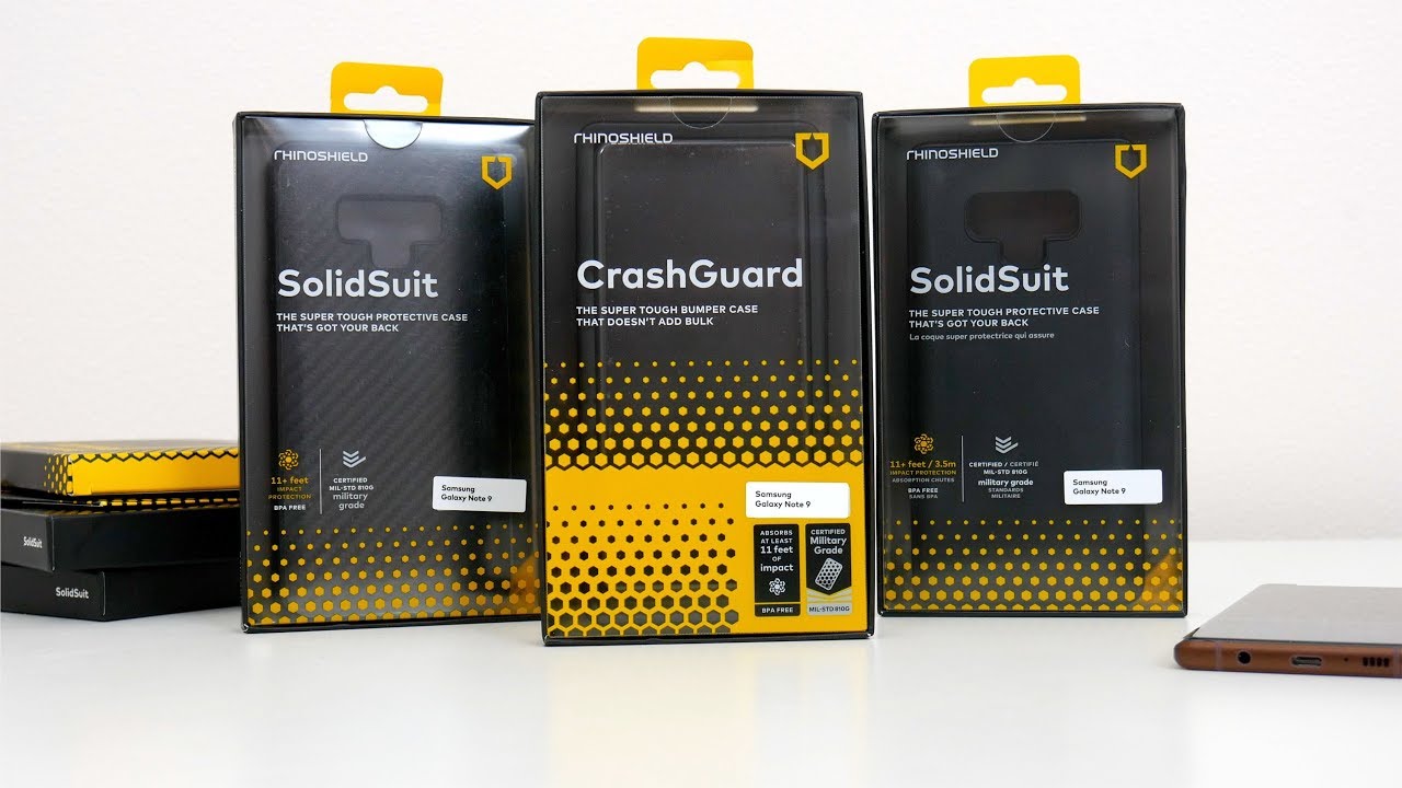 RhinoShield SolidSuit Case vs CrashGuard Bumper for Samsung Galaxy Note 9