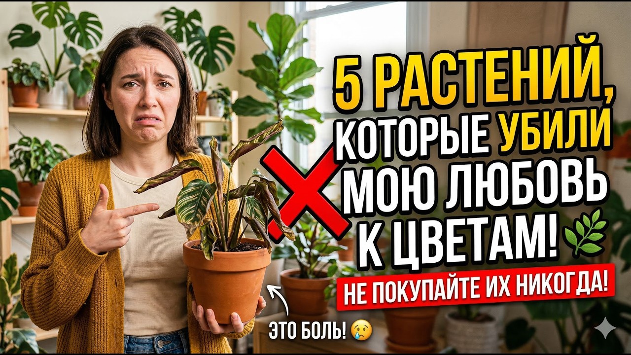 «5 растений, которые убили мою любовь к комнатным цветам 🌿 Не покупайте их НИКОГДА!»