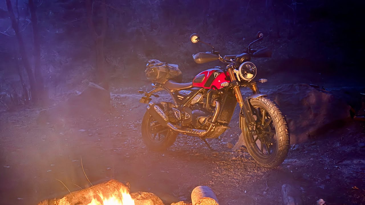 Nature ASMR | Moto Camp No.1 | Triumph Scrambler 400 X | Silent Vlog