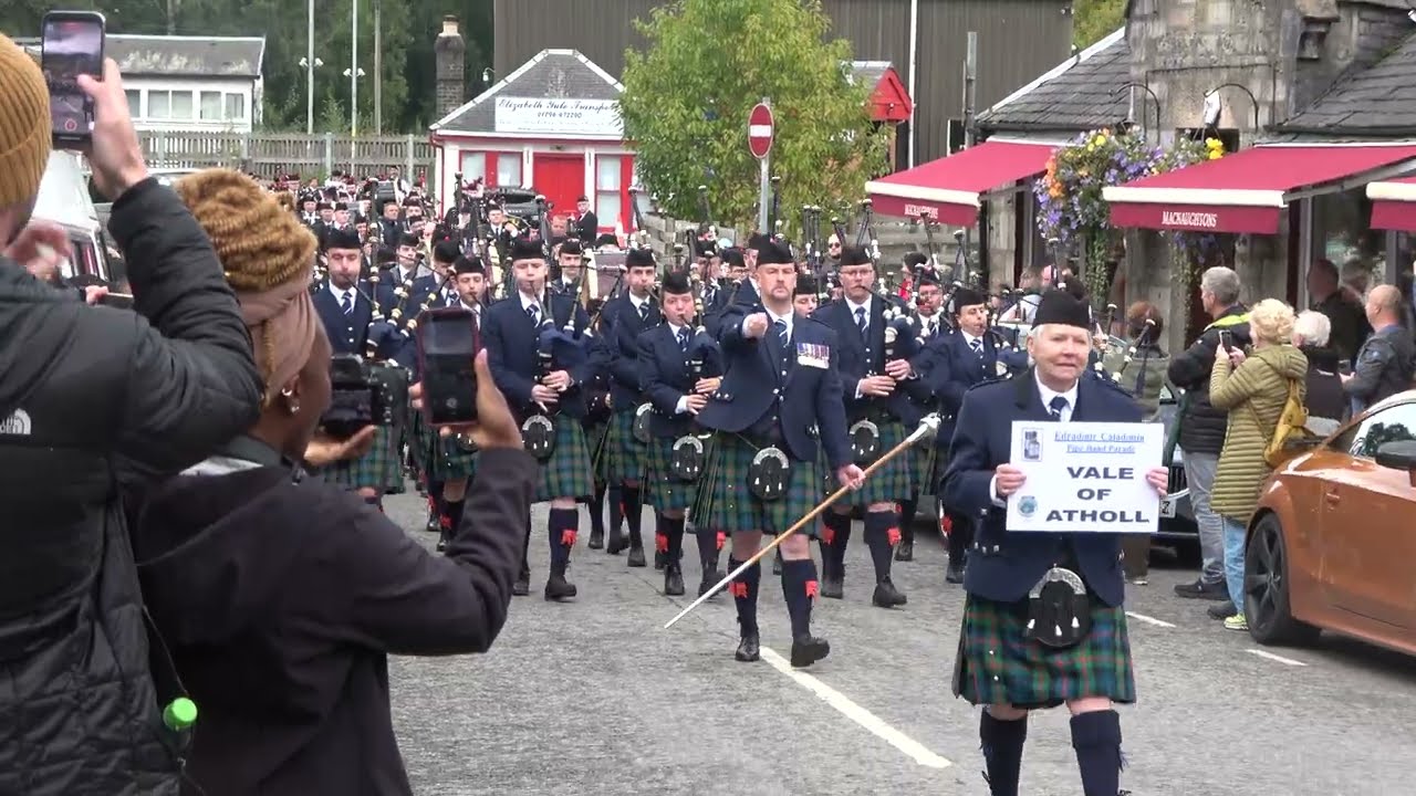 Vale Of Atholl Pipe Band @ Pitlochry Highland Games Street Parade 2025