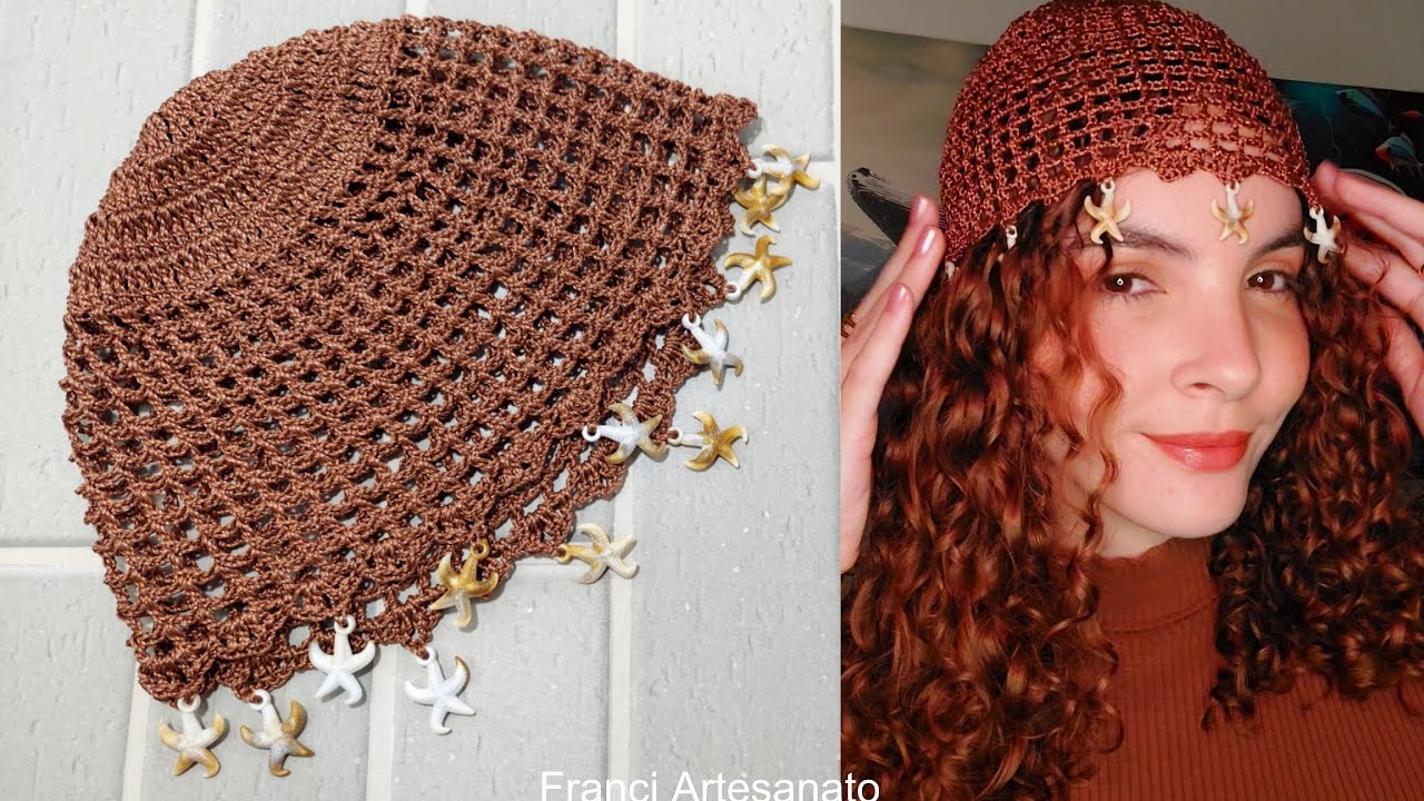 HEAD PIECE DE CROCHÊ | TOUCA DE CROCHÊ PARA CABELO 😍 