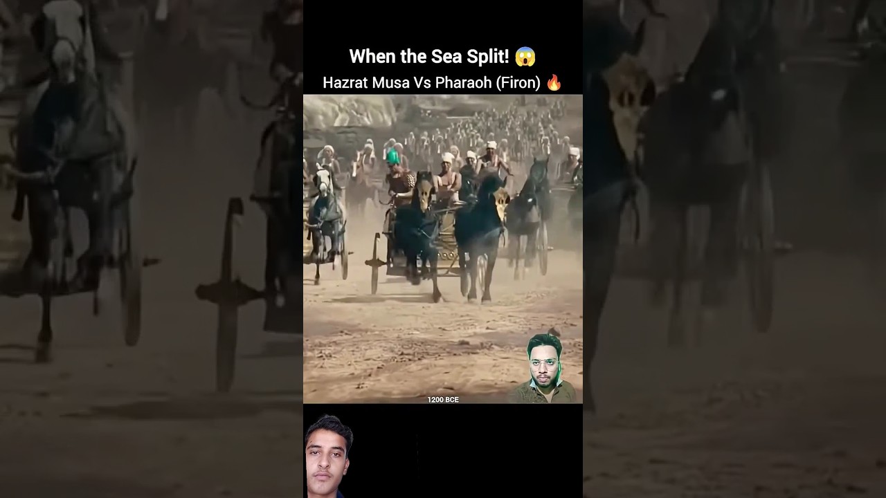 Musa (A.S) Vs Pharaoh (Firon) 🔥 When the Sea Split 😱 #hazratmusa #firon #moses #miracle