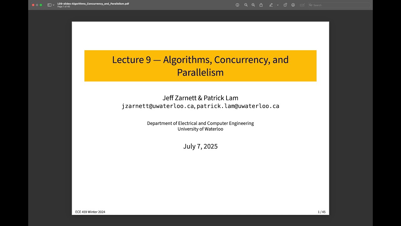 ECE 459 Lecture 9: Algorithmic Complexity