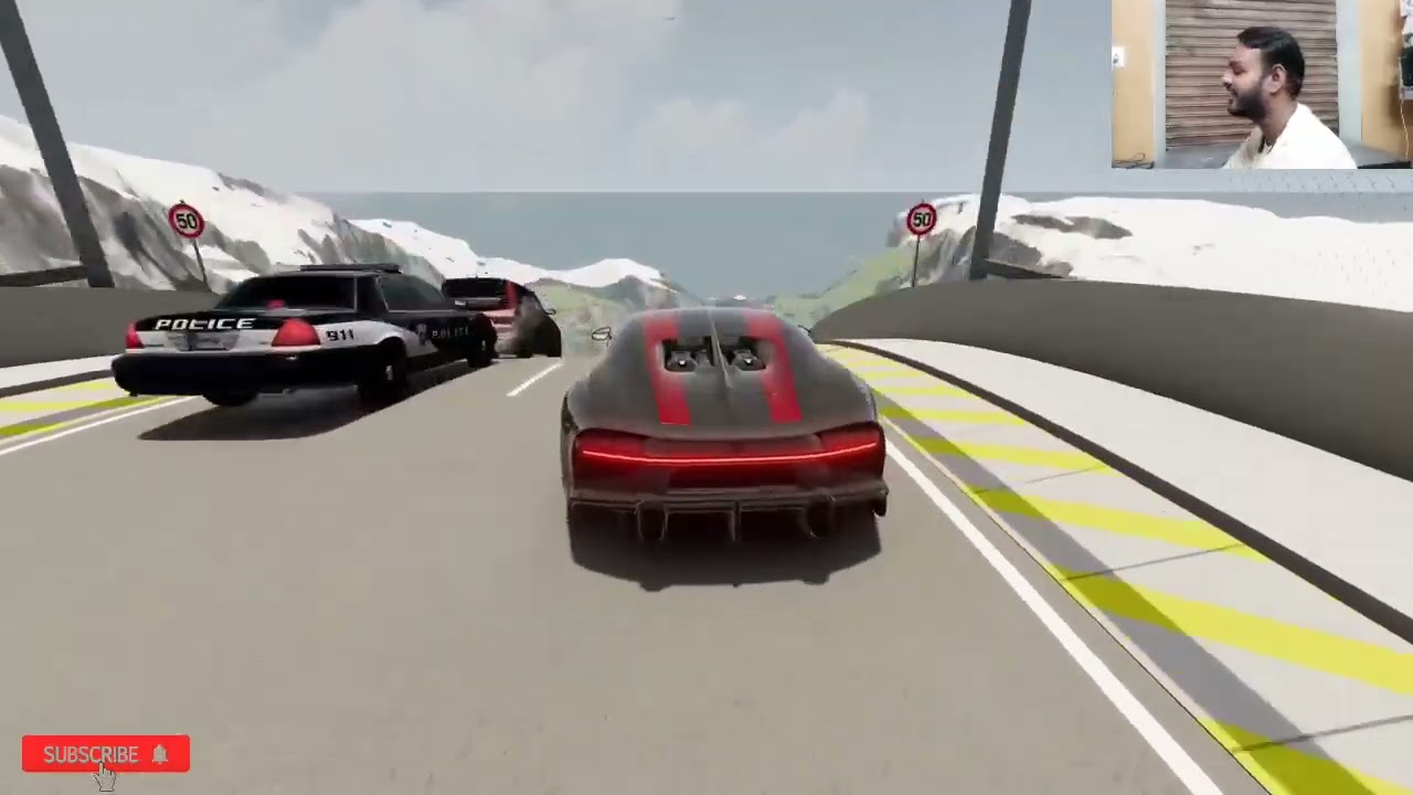 Beamng drive jumping with realistic cars mods off ramp