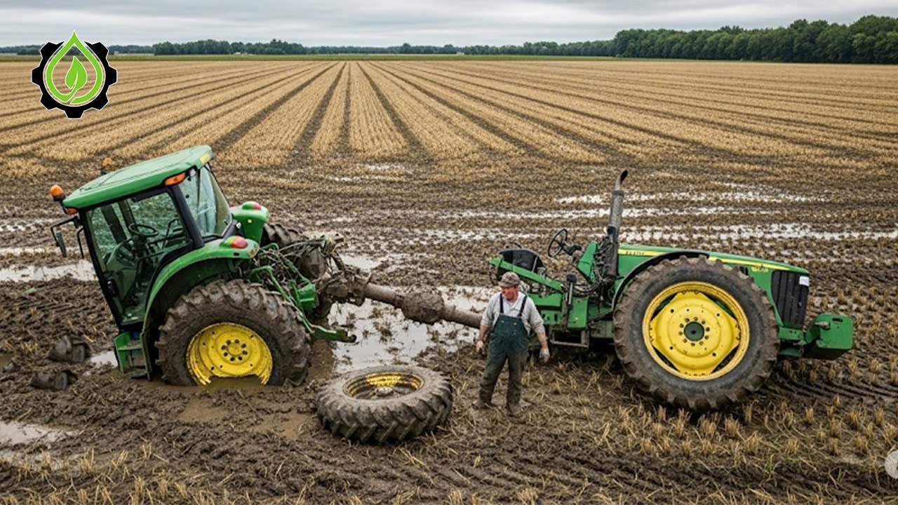 Tractor Stuck In Mud Compilation | Amazing Tractor Operator Skills #23