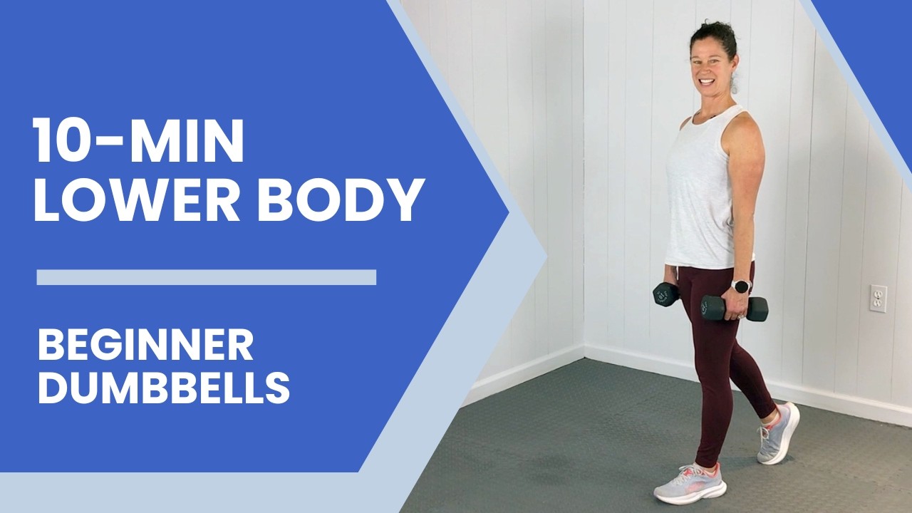 Lower Body Strength with Dumbbells | 10-Minute At-Home Workout | Beginner-Friendly