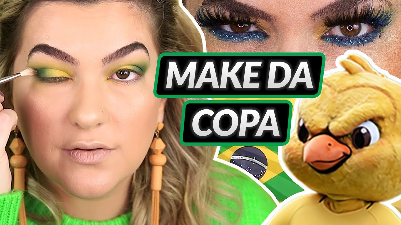 MAKE PARA TORCER PELO BRASIL NA COPA POR ALICE SALAZAR