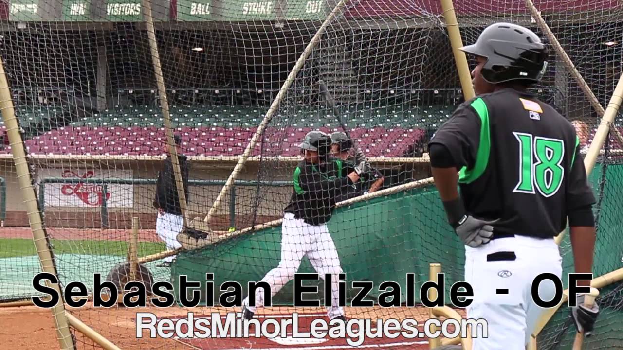 Cincinnati Reds Sebastian Elizalde batting practice
