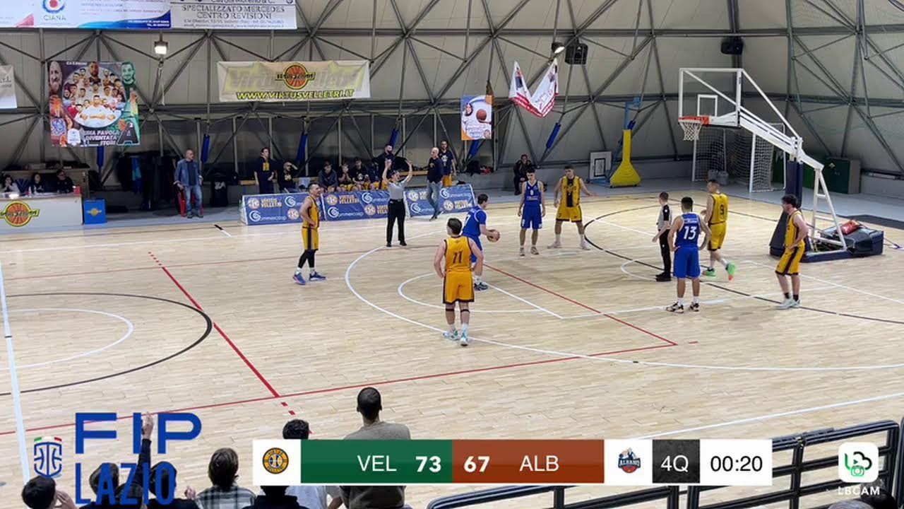 Diretta FIP Lazio - Divisione Reg. 1: Virtus Velletri vs Albano Bk.