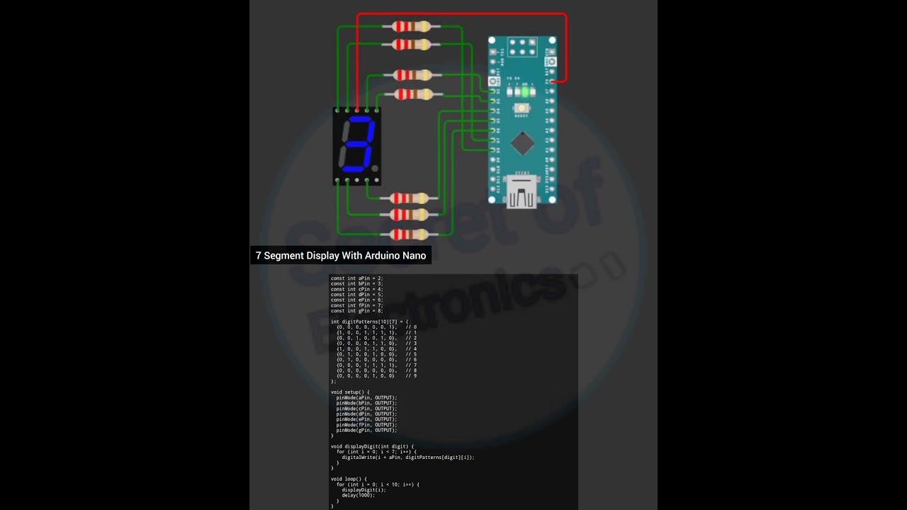 Interface 7 Segment Display With Arduino Nano