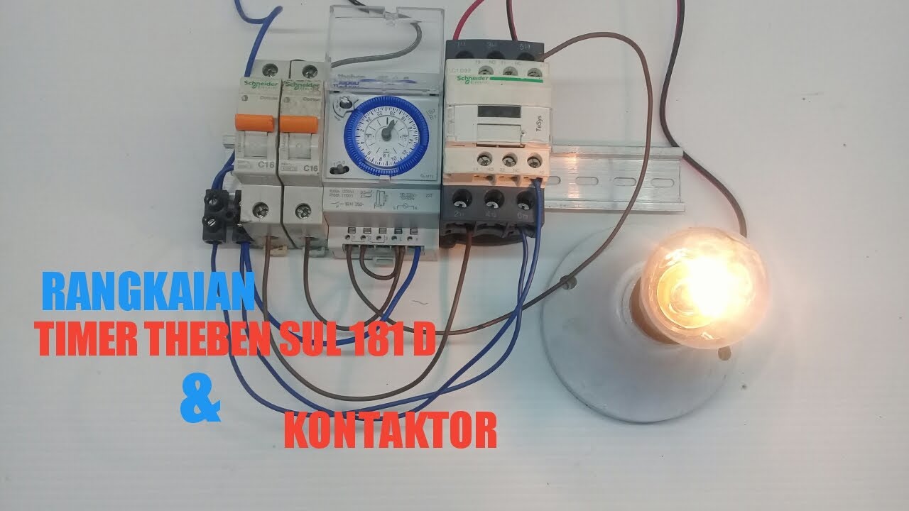 Rangkaian timer theben ke kontaktor