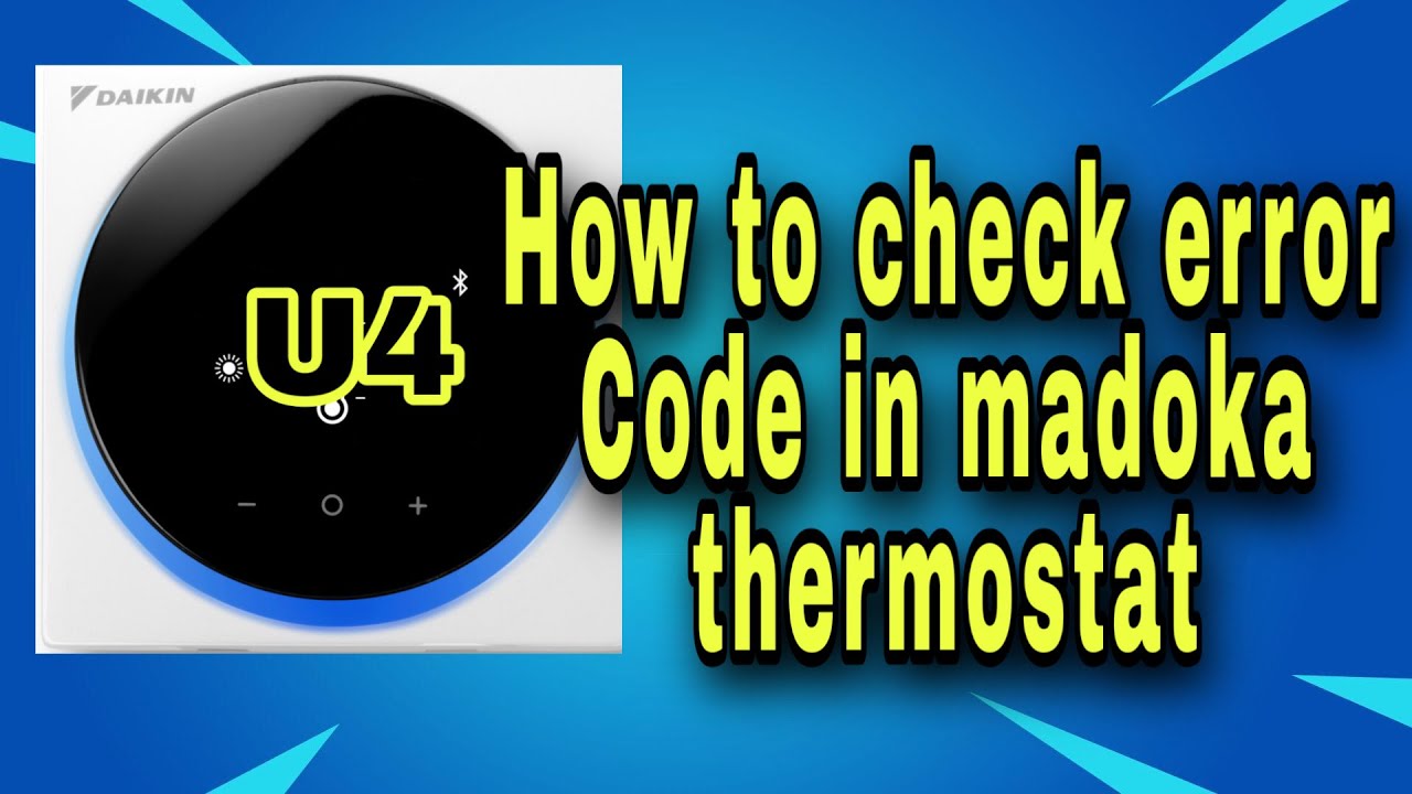 How to check error code in BRC1H519W7 madoka thermostat | BRC1H519W7