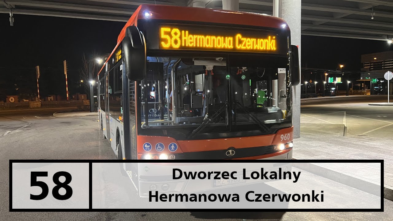 MPK Rzeszów linia 58 Dworzec Lokalny - Hermanowa Czerwonki