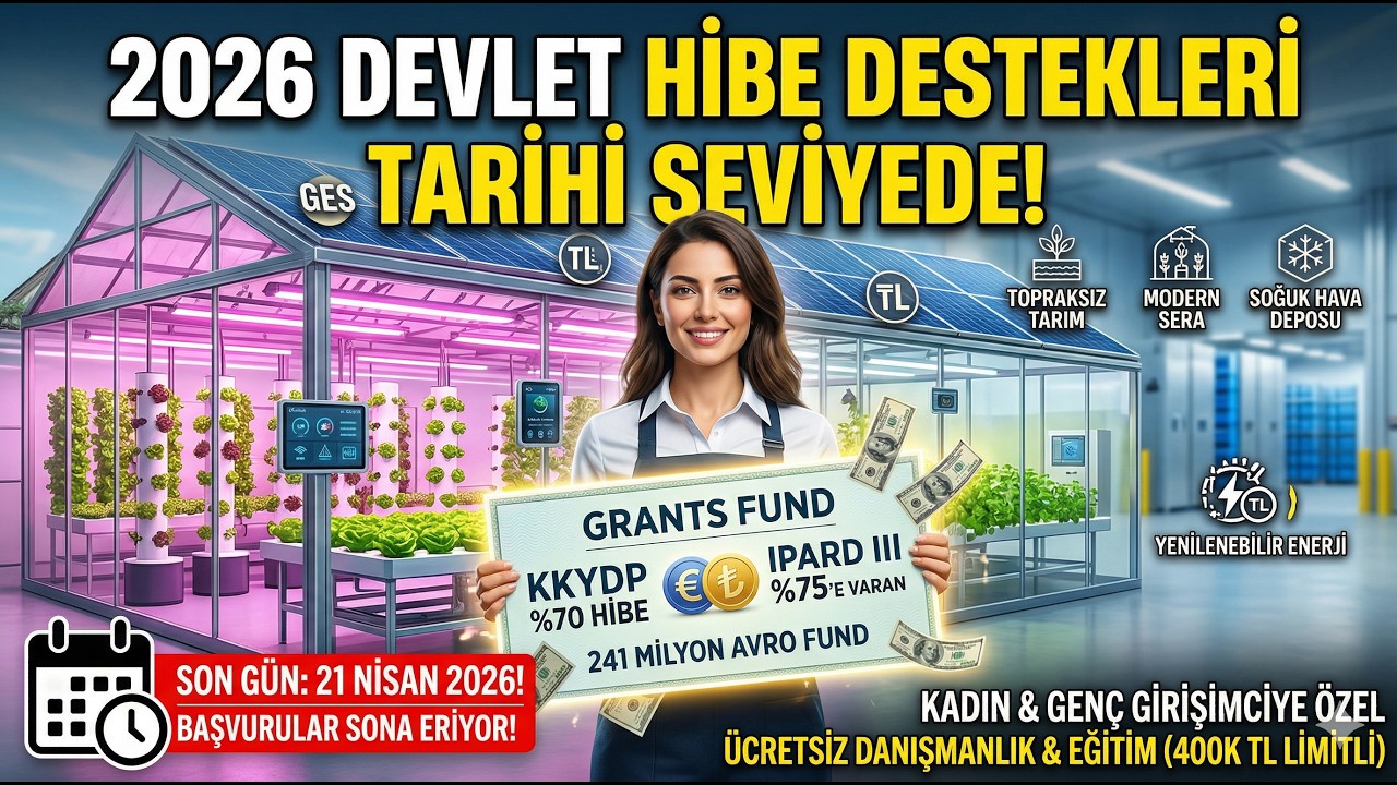 2026 Topraksız Tarım Destekleri %70 Hibe ile Kendi Seranı Kur!