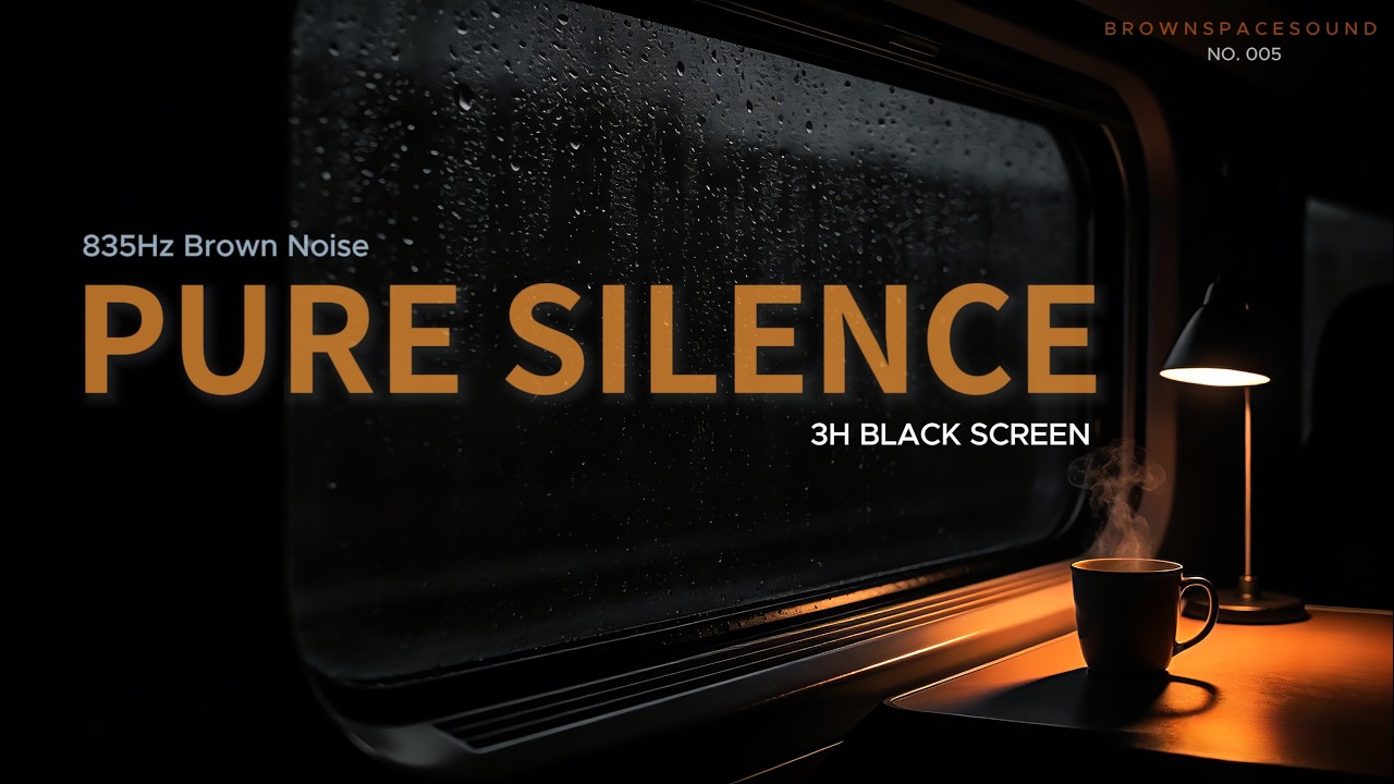 Deep Room Brown Noise for Sleep (3 Hours) | 深夜房間的低頻環境音 | Black Screen (Flight 005)