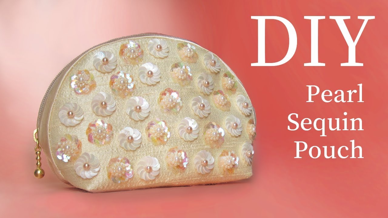 【DIY】スパンコールのポーチの作り方 【Tutorial】sequin pouch