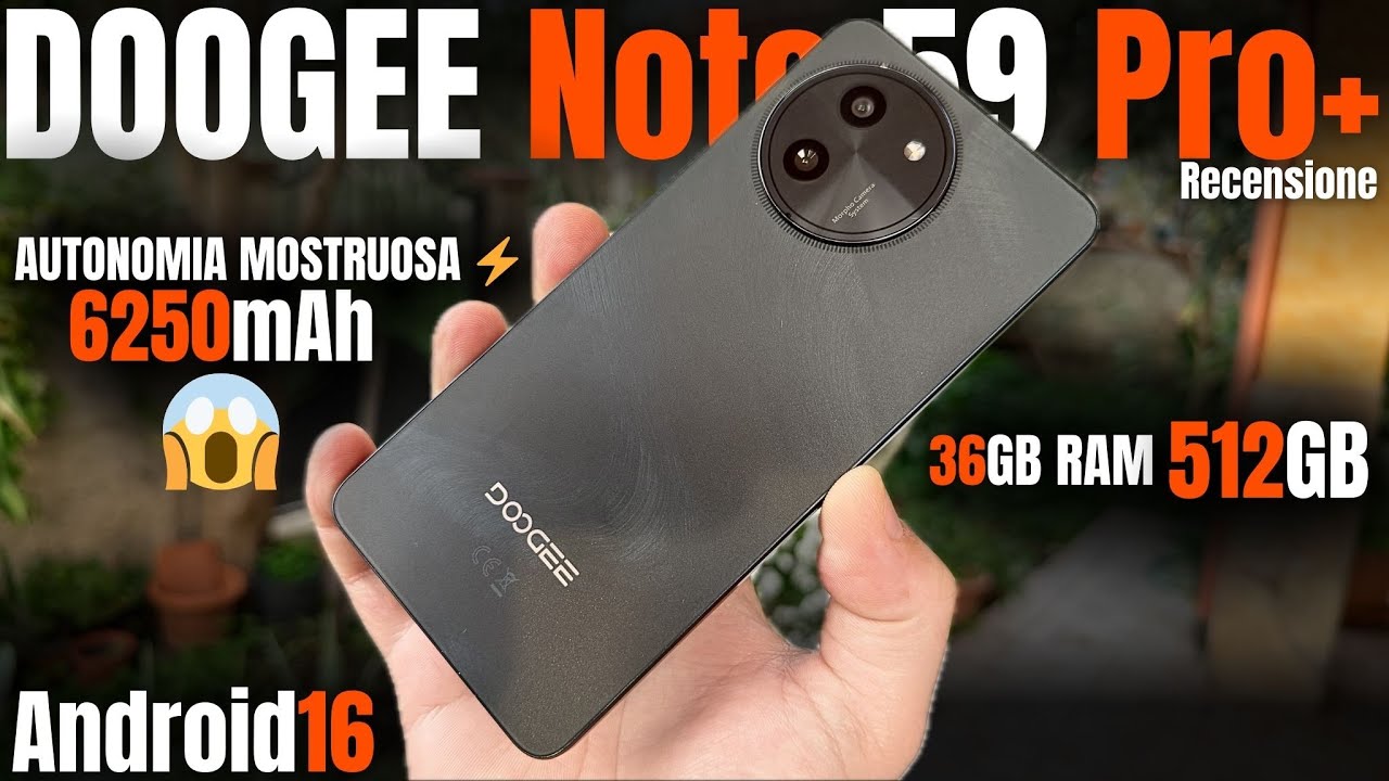 DOOGEE Note 59 Pro+ 5G Recensione 🚀 Android16 120Hz 36GB RAM 512GB e AUTONOMIA MOSTRUOSA⚡️