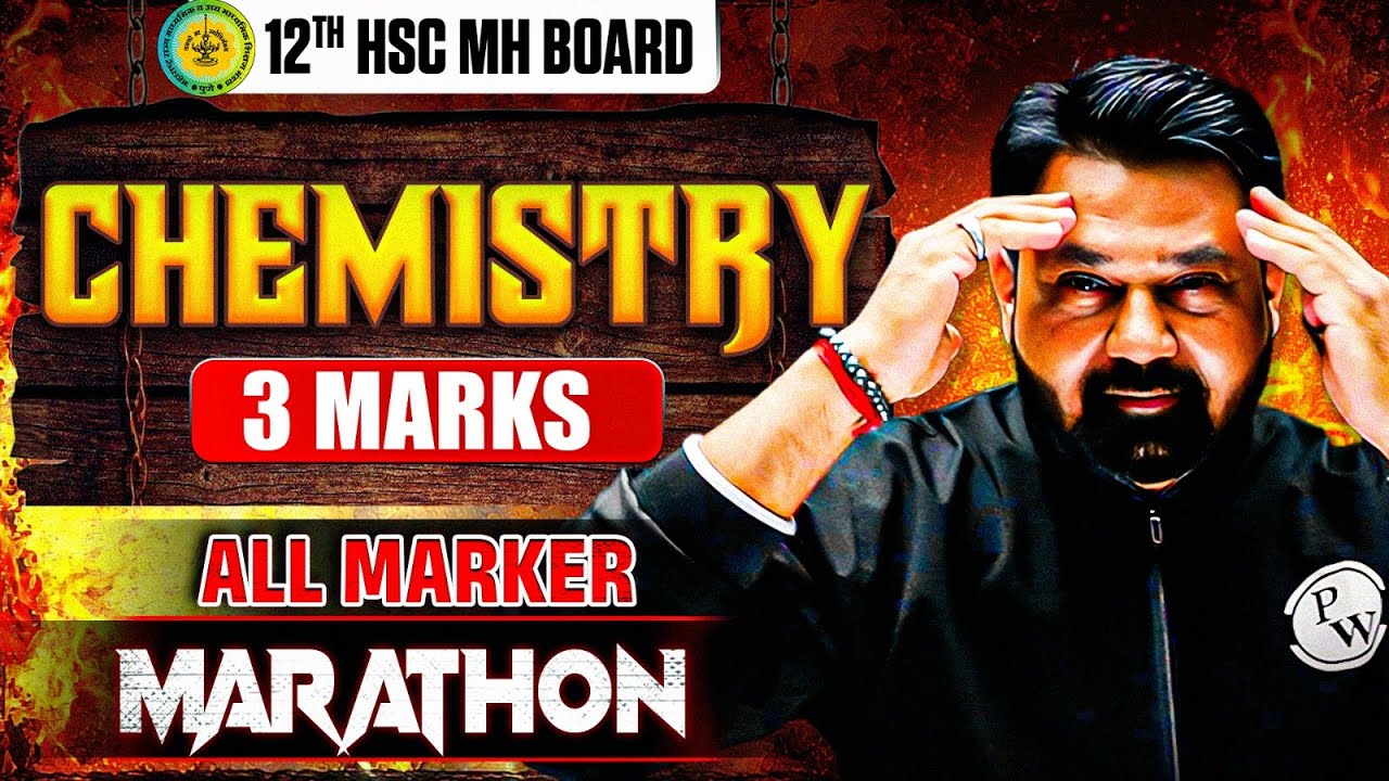 🚨 12th Hsc Chemistry All 3 Marks Marathon  🔥 | Most Scoring Questions 