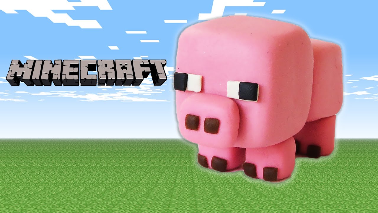 Faça o PIG de MINECRAFT Fácil!! Tutorial Biscuit, Clay ou Pasta Americana DIY