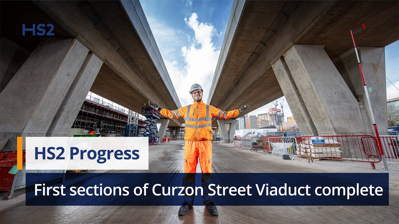 First completed sections of HS2’s Curzon Street Station viaduct