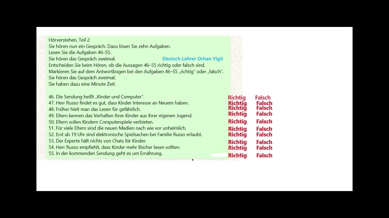#Miroslav1-Telc B1 - Hören Teil 1–3 - Mit Lösungen 2025 izleme amaçlıdır, kopyalanamaz, indirilemez