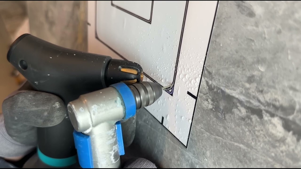 Video instructions for cutting a Hidden Flush Button (GROHE installation)