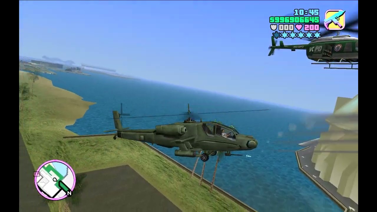 GTA Vice City Hunter Rampage + 6 Stars Escape