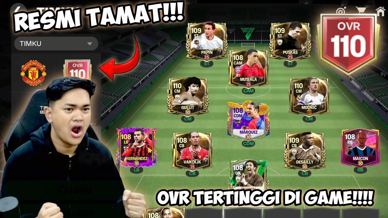 AKHIRNYA OVR TEAM KU 110! OVR TERTINGGI DI DALAM GAME FC MOBILE! RESMI TAMAT !!? - EA FC MOBILE 25