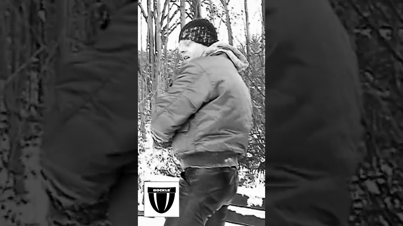 JanY und JimmY mit Lederhose Lederjeans im Schnee BOCKLEDER.DE