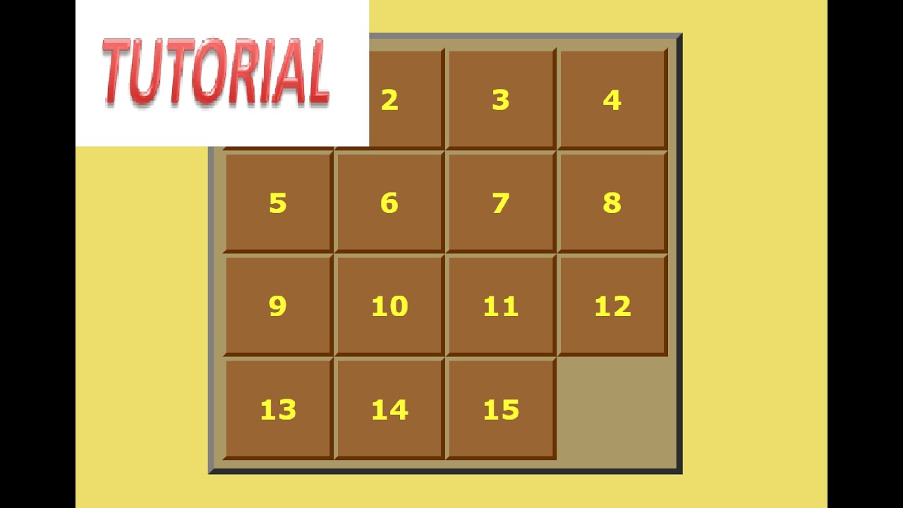 Tutorial dettagliato per il famoso gioco del 15 - Metodo dell'ascensore, inventato da me ☆