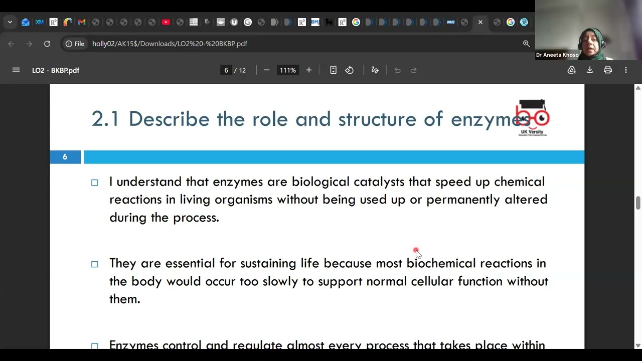 Ascentis Access to HE-Unit-Biomolecules and Key Biochemical Principles-LO2-(AK)