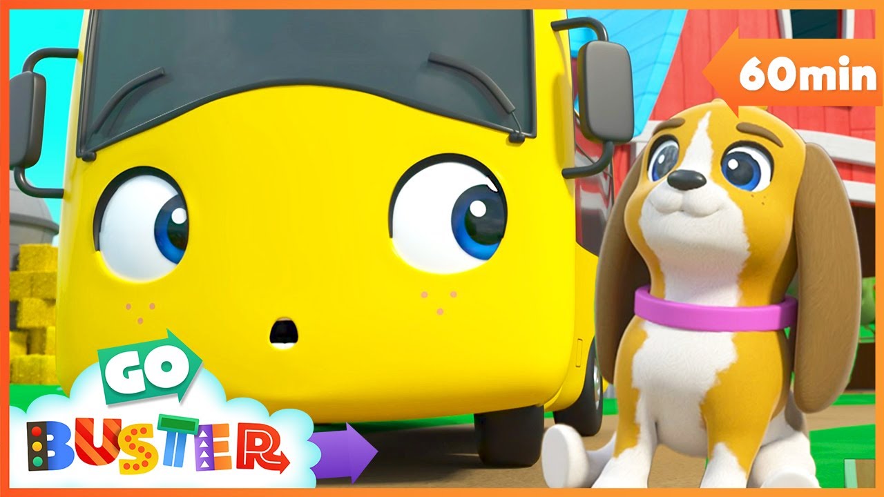 Buster Saves the Puppy | +1 Hour of Go Buster Baby Cartoons! | Kids Video | ABCs and 123s