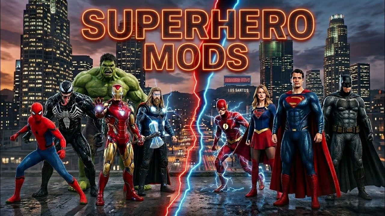 GTA 5 LIVE STREAM: Superhero Mods, Extreme Powers & Non-Stop Action