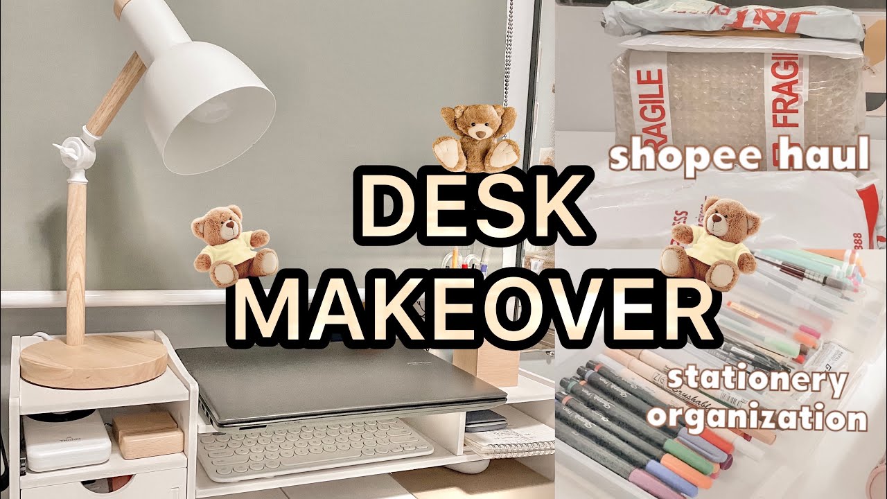 Desk makeover + Shopee haul 📦 | Philippines