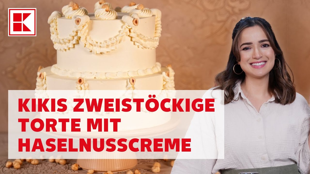 Zweistöckige Haselnusstorte mit Kikis Cream Hazel | Kaufland