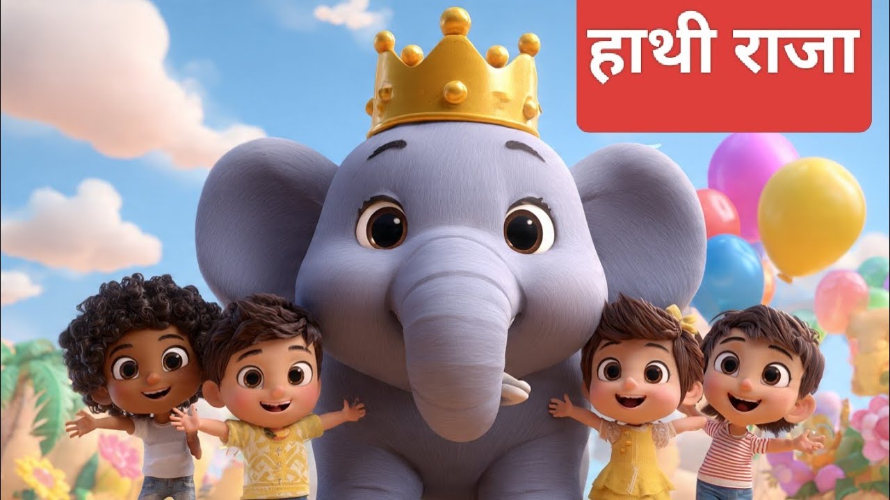 Hathi Raja Kahan Chale|हाथी राजा कहाँ चले|Hindi Nursery Rhymes|Baby Rhymes| @MarvelousLittleVerse 