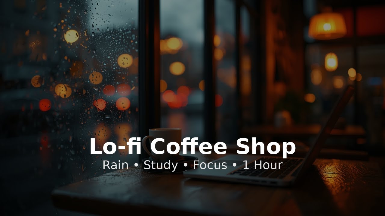 Lo-fi Coffee Shop Rain • Beats for Study, Reading & Deep Focus • 1 Hour