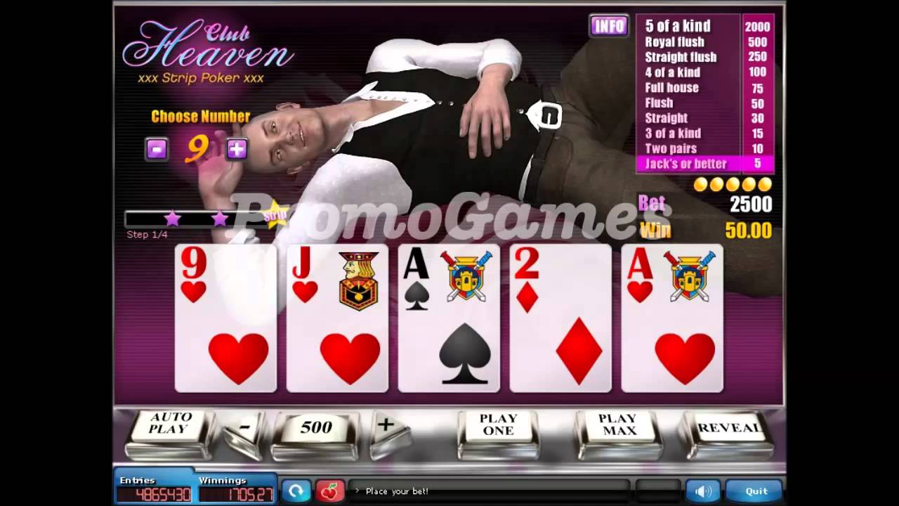 PromoGames presents: Sweepstakes Heaven Strip Poker - male stripper Mike