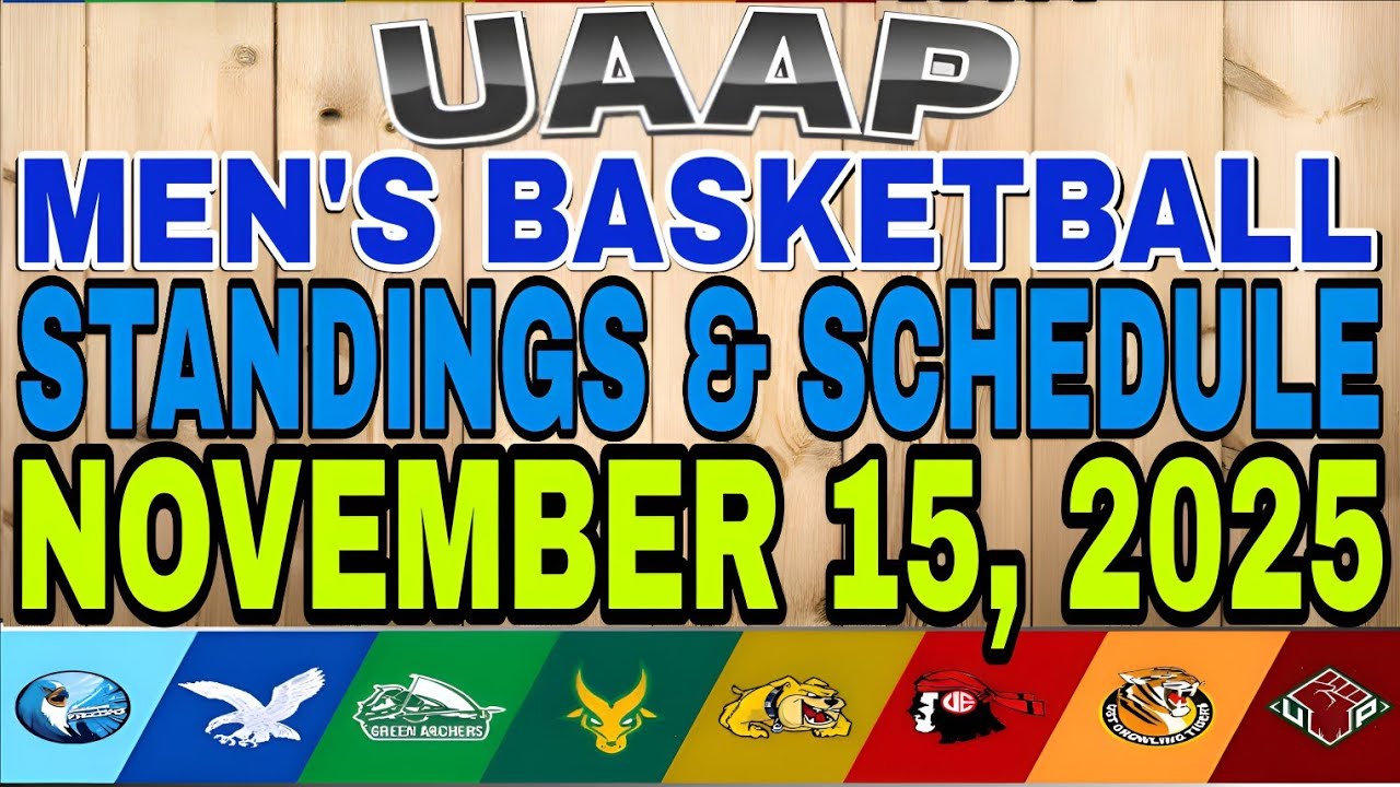 UAAP SEASON 88 STANDINGS | NOVEMBER 12 | SCHEDULE NOVEMBER 15, 2025 | UAAP MENS BASKETBALL