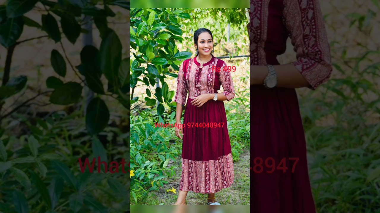 Wrinkle Rayon fabricFrock cutting modelsize M to XXLprice 499+🛳️