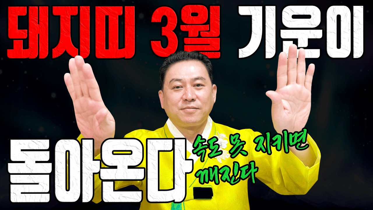 병오년 3월 돼지띠 경고 좋아졌다고 벌리면 흐름이 깨집니다ㅣ일월장군 굿엔트 GBS