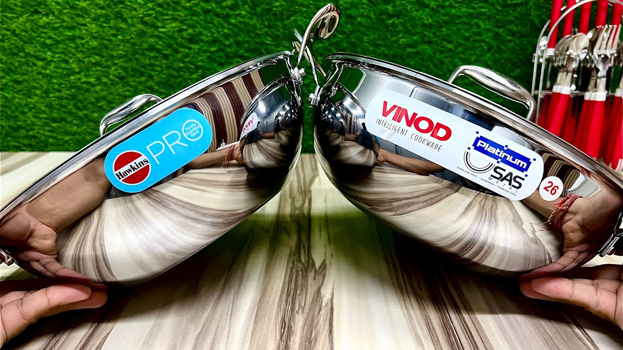 Vinod vs Hawkins kadai best steel kadai in India