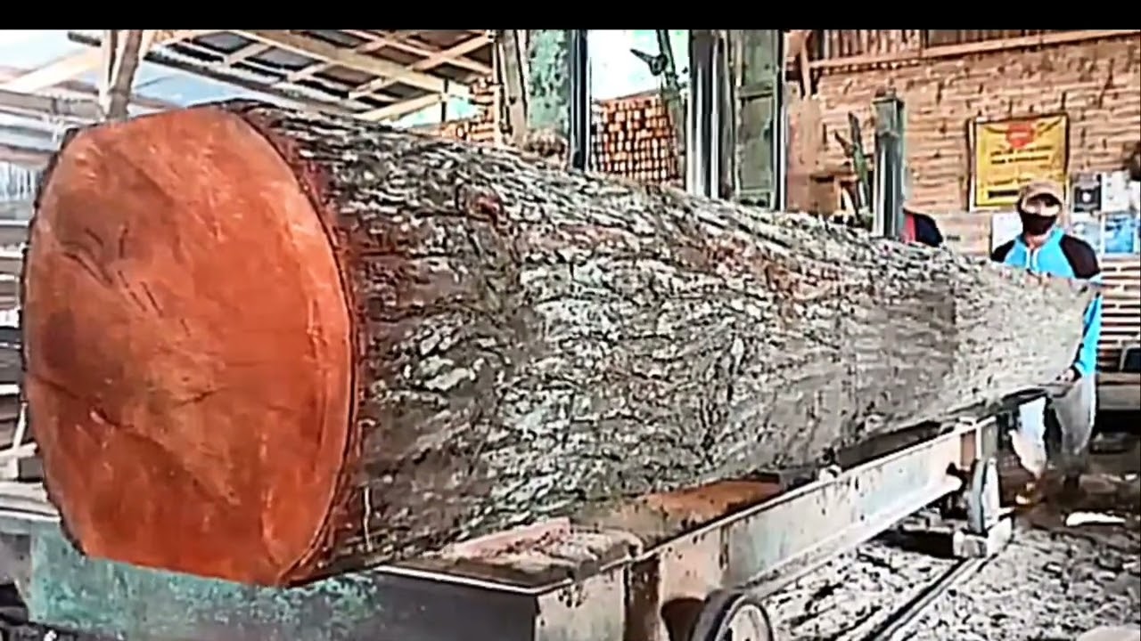 Large long mahogany wood